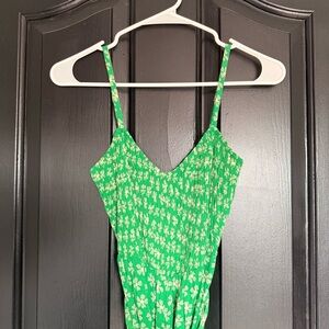 Whistles Daisy Check Shirred Wide-Leg Jumpsuit